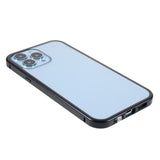 iPhone 13 Pro Magnetisk Metal Cover m. Glas Forside & Bagside - Sort