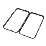 iPhone 13 Magnetisk Metal Cover m. Glas Forside & Bagside - Sort