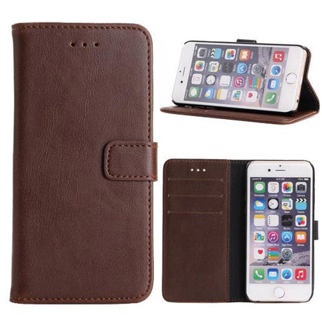 iPhone SE (2022/2020)/8/7 Wallet Læder Cover m. Pung Mørkebrun