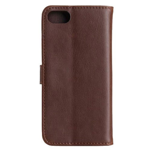 iPhone SE (2022/2020)/8/7 Wallet Læder Cover m. Pung Mørkebrun