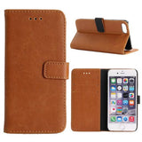 iPhone SE (2022/2020)/8/7 Wallet Læder Cover m. Pung Lysebrun