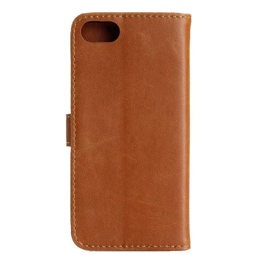 iPhone SE (2022/2020)/8/7 Wallet Læder Cover m. Pung Lysebrun