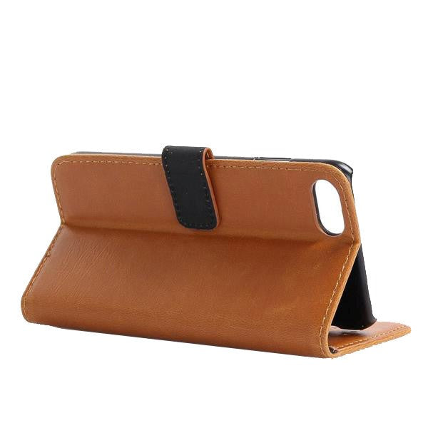 iPhone SE (2022/2020)/8/7 Wallet Læder Cover m. Pung Lysebrun