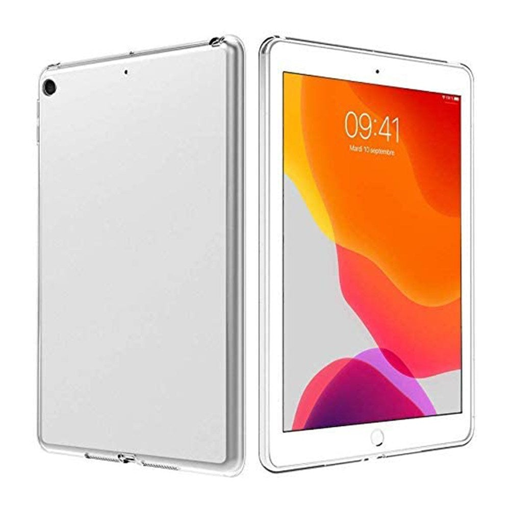 iPad 10.2" (2021 / 2020 / 2019) Fleksibelt TPU Plast Bagside Cover m. Skærmbeskyttelse - Gennemsigtig