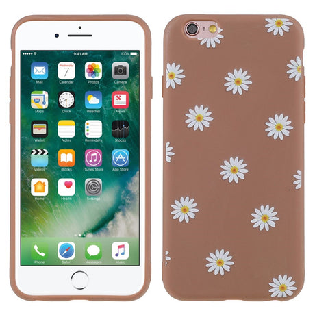 EIDERWOOD iPhone 6 / 6s Fleksibelt Plastik Bagside Cover m. Blomster - Brun