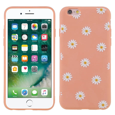 EIDERWOOD iPhone 6 / 6s Fleksibelt Plastik Bagside Cover m. Blomster - Orange