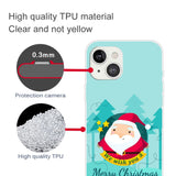 iPhone 13 Fleksibelt Plast Bagside Julecover - Merry Christmas - Tegneserie Julemand