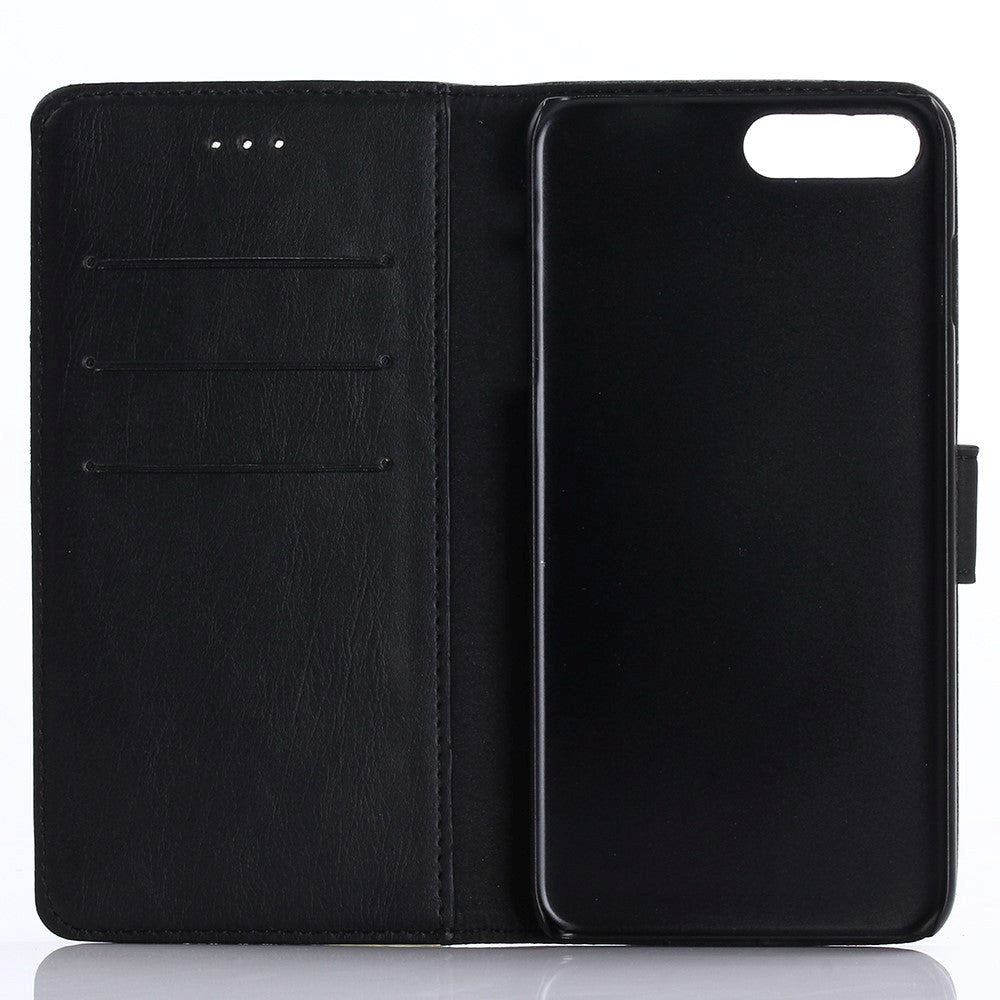 iPhone 8 Plus / 7 Plus Wallet Læder Etui m. Pung Sort