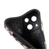 iPhone 13 Fleksibelt Plastik Bagside Cover - Vævet Tekstur - Brun