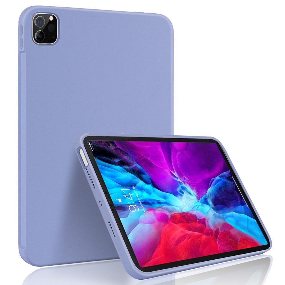 iPad Pro 12.9" (2022 / 2021 / 2020 /2018) / Air 13" (2024) Liquid Silikone Shockproof Bagside Cover - Lavendel Lilla