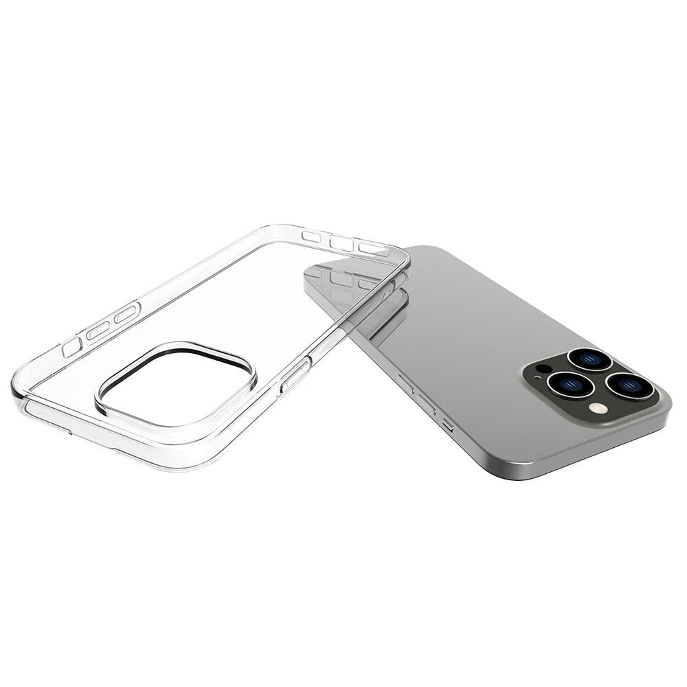 iPhone 14 Pro Max Ultra Thin Fleksibel Plastik Bagside Cover - Gennemsigtig