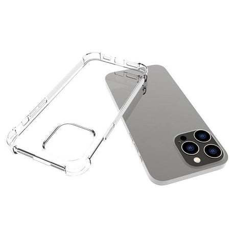 iPhone 14 Pro Max Shock-Proof Fleksibelt Plastik Bagside Cover - Gennemsigtig