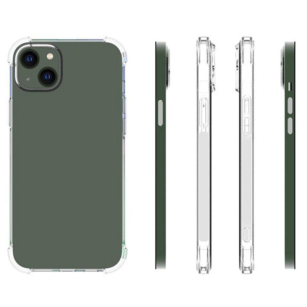 iPhone 14 Plus Shock-Proof Fleksibelt Plastik Bagside Cover - Gennemsigtig