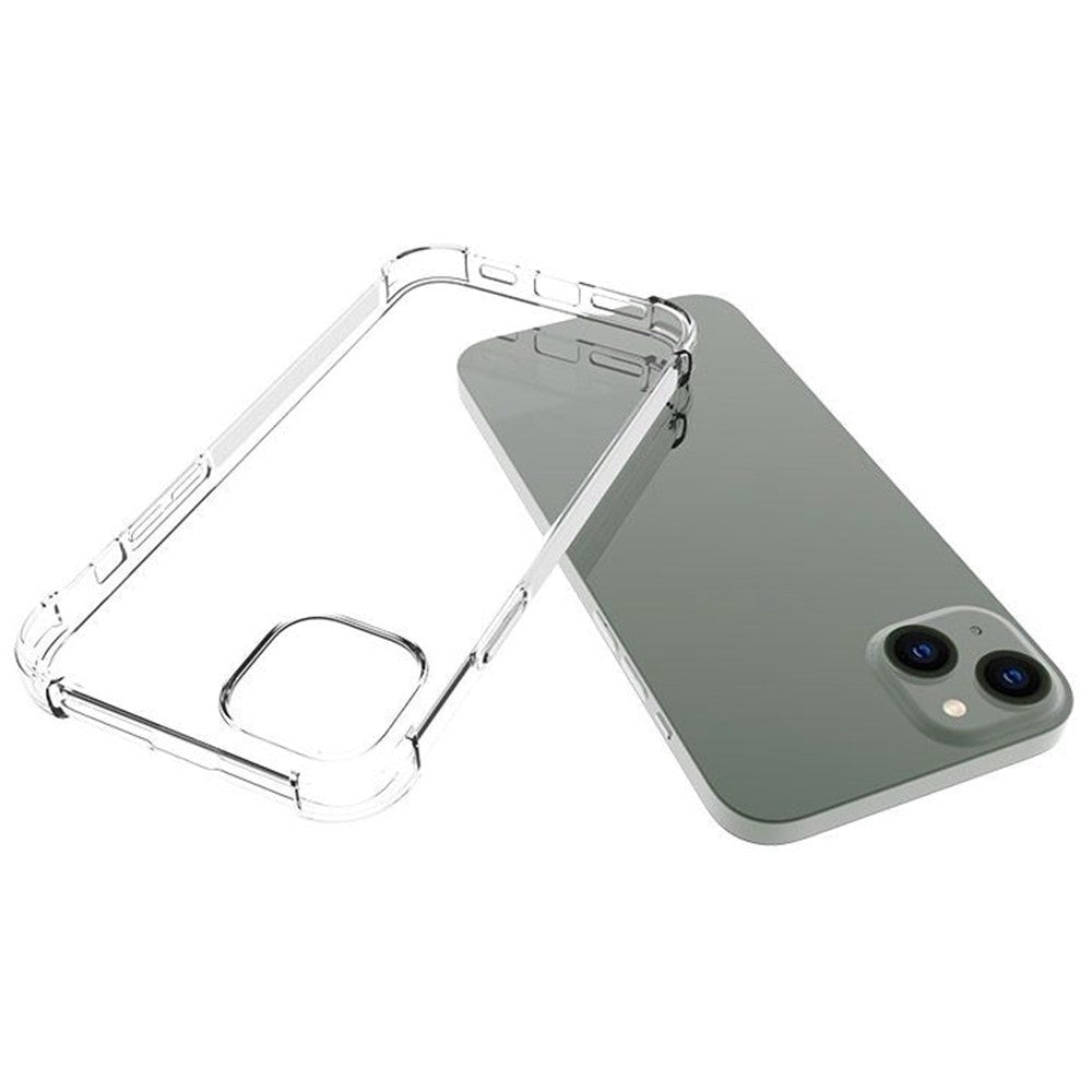 iPhone 14 Plus Shock-Proof Fleksibelt Plastik Bagside Cover - Gennemsigtig