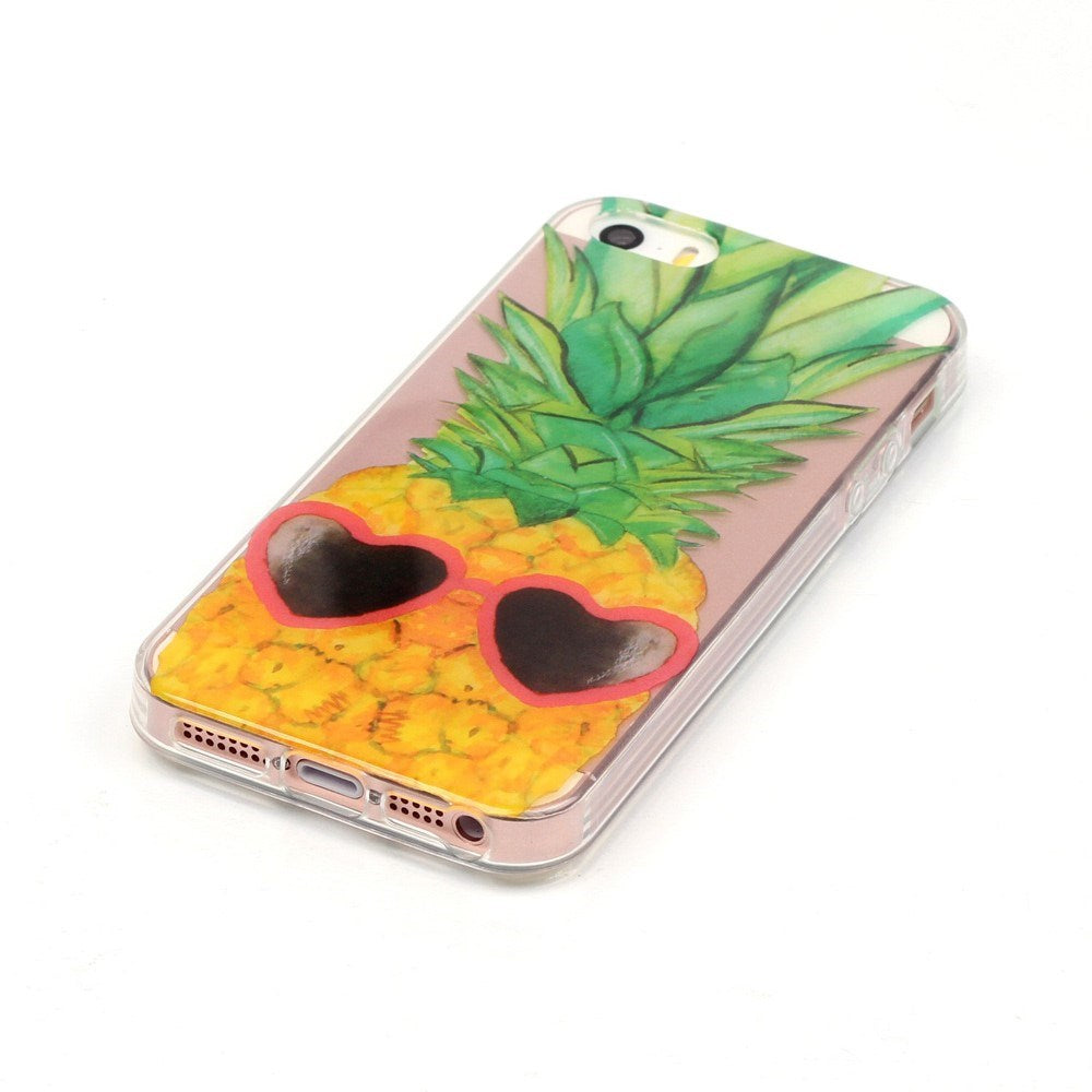 EIDERWOOD iPhone SE / 5 / 5s Fleksibel Plastik Bagside Cover m. Print - Ananas