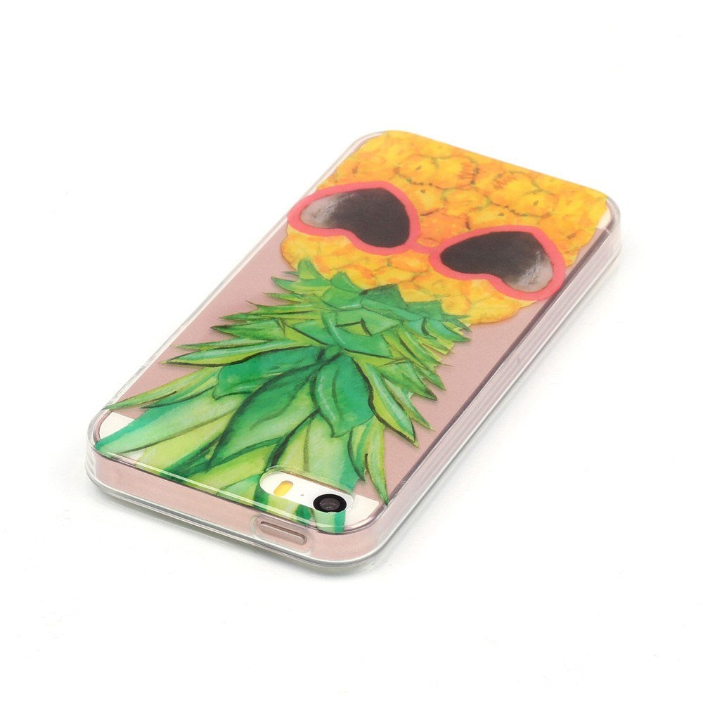 EIDERWOOD iPhone SE / 5 / 5s Fleksibel Plastik Bagside Cover m. Print - Ananas