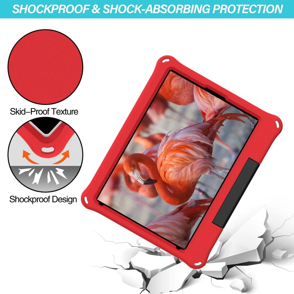 iPad 10.2" (2021 / 2020 / 2019) EVA-skum Børne Cover m. Ring Kickstand - Rød