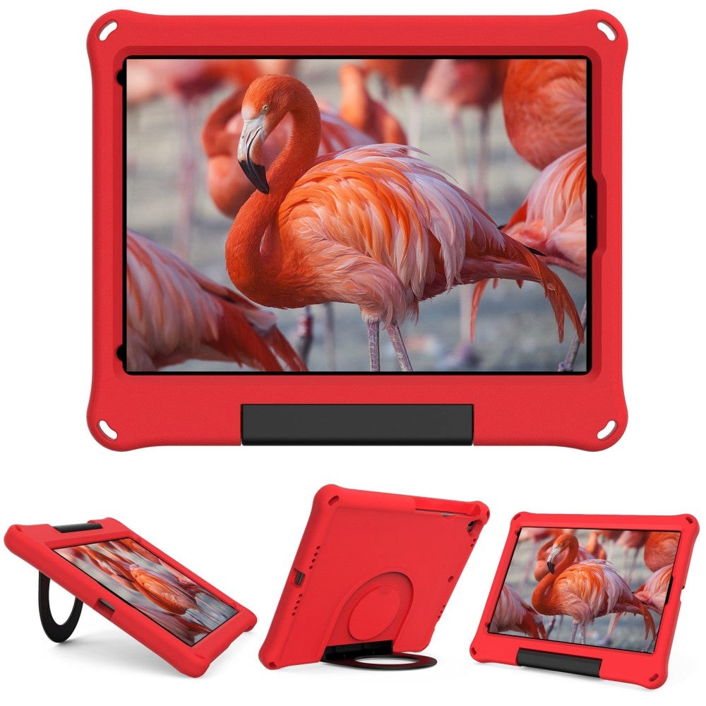 iPad 10.2" (2021 / 2020 / 2019) EVA-skum Børne Cover m. Ring Kickstand - Rød