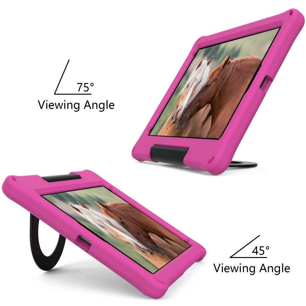 iPad 10.2" (2021 / 2020 / 2019) EVA-skum Børne Cover m. Ring Kickstand - Lyserød