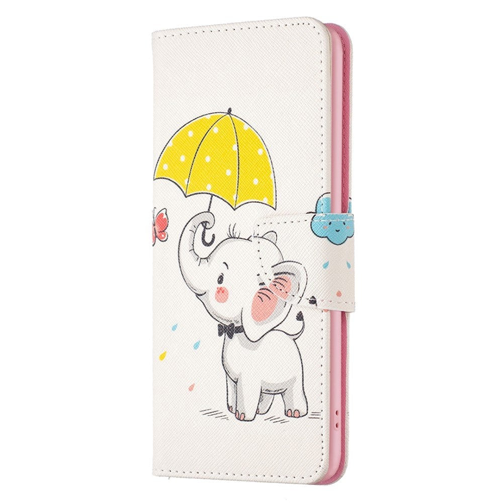 iPhone 14 Pro Flip Cover m. Pung - Paraply & Elefant