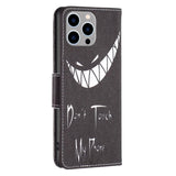 iPhone 14 Pro Max Læder Cover m. Pung & Print - "Don't Touch My Phone"