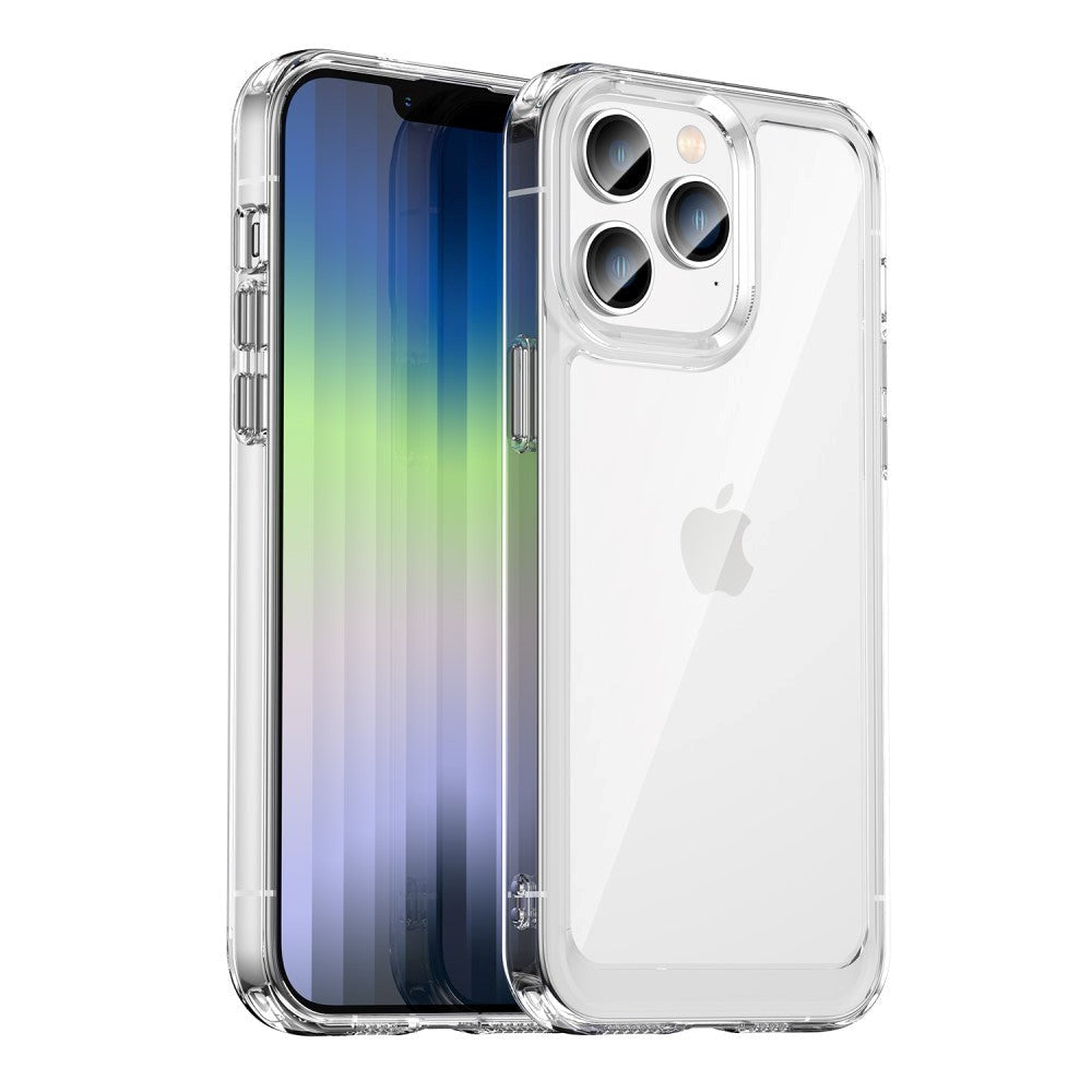 iPhone 14 Pro Max Hybrid Plastik Bagside Cover - Gennemsigtig