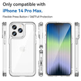 iPhone 14 Pro Max Hybrid Plastik Bagside Cover - Gennemsigtig