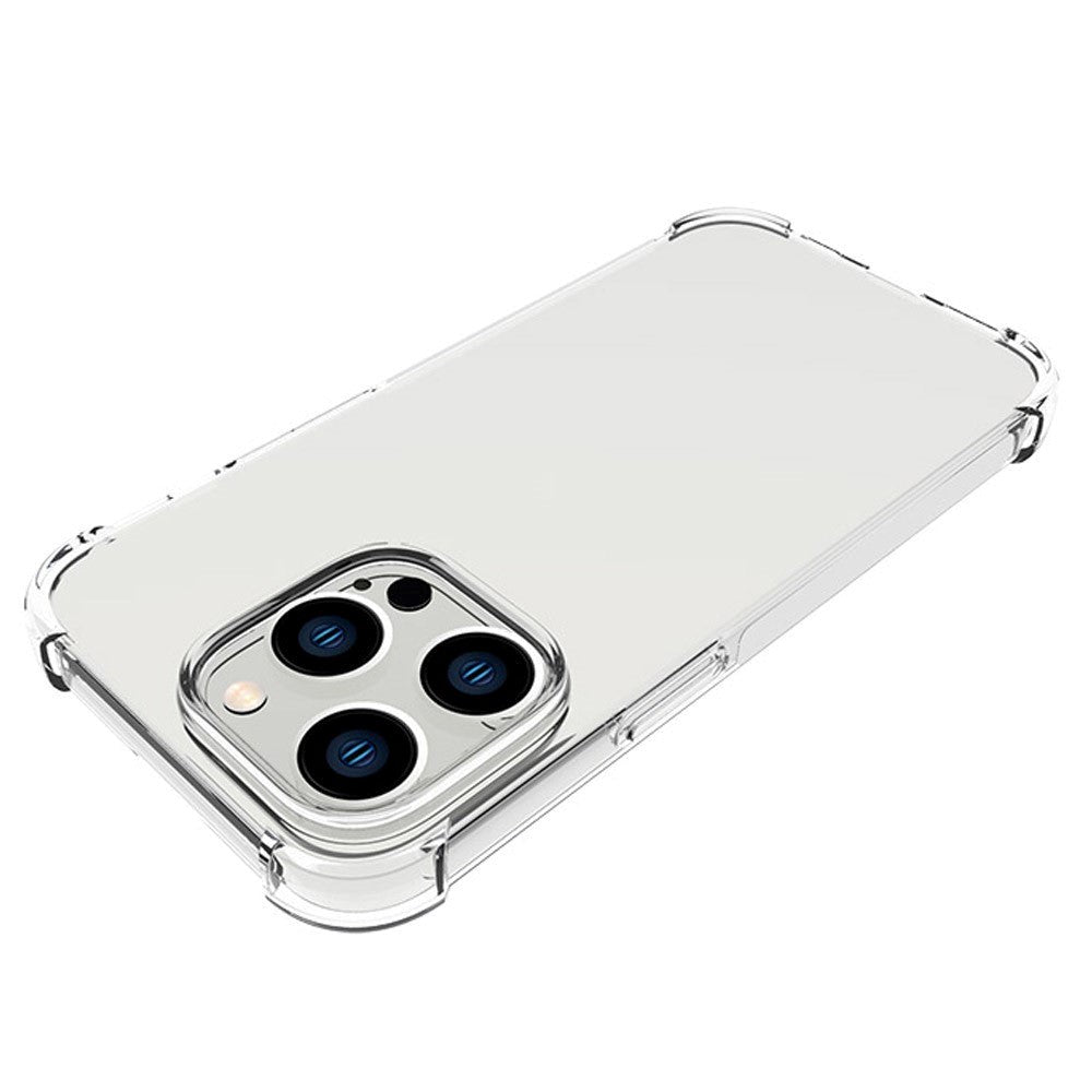 iPhone 14 Pro Shockproof Fleksibelt Plastik Bagside Cover - Gennemsigtig