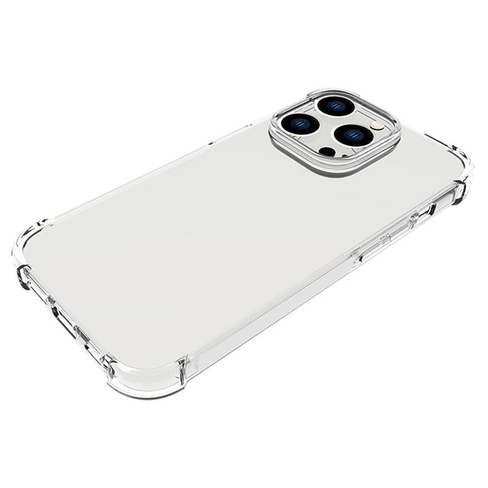 iPhone 14 Pro Shockproof Fleksibelt Plastik Bagside Cover - Gennemsigtig