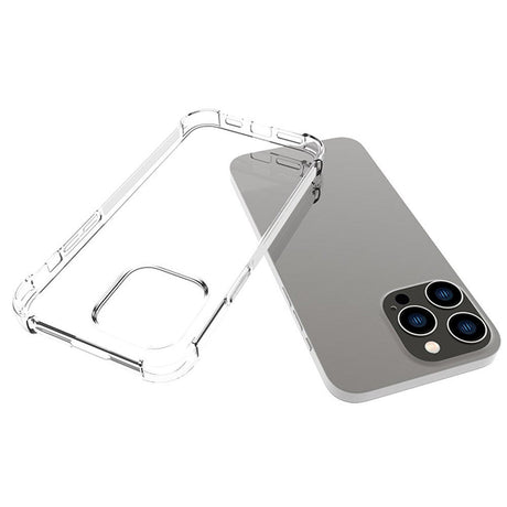 iPhone 14 Pro Max Shockproof Fleksibelt Plastik Bagside Cover - Gennemsigtig