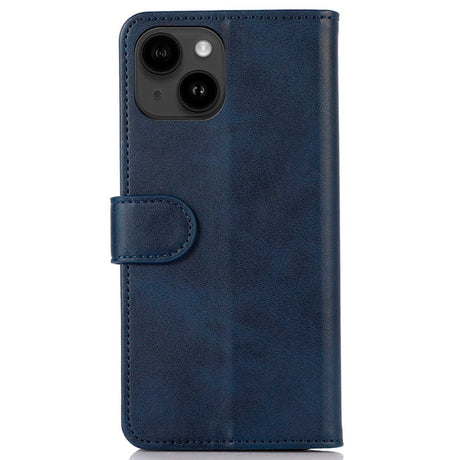 iPhone 14 Plus Kunst Læder Flip Cover m. Kortholder - Blå