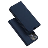 iPhone 14 Dux Ducis Skin Pro Series Thin Wallet Cover - Blå