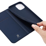 iPhone 14 Dux Ducis Skin Pro Series Thin Wallet Cover - Blå