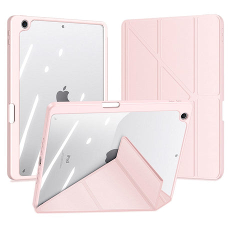 iPad 10.2" (2021 / 2020 / 2019) PU Læder / Plastik Flip Cover - DUX DUCIS MAGI Series - Gennemsigtig / Lyserød