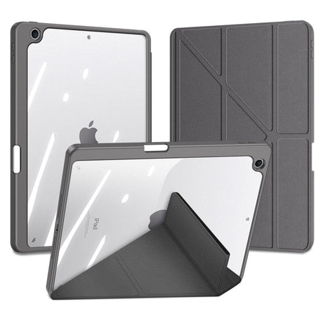 iPad 10.2" (2021 / 2020 / 2019) PU Læder / Plastik Flip Cover - DUX DUCIS MAGI Series - Gennemsigtig / Grå