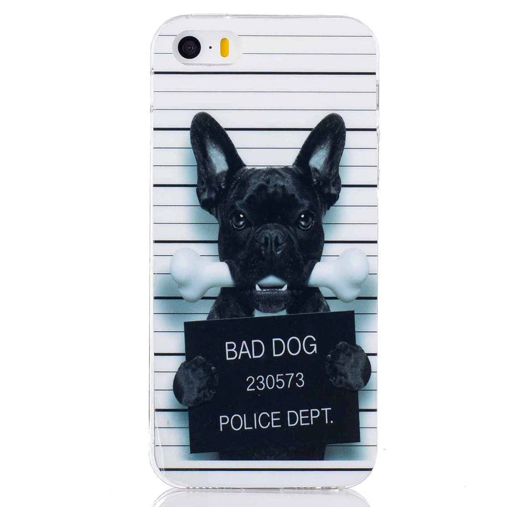 iPhone SE / 5 / 5s Fleksibel TPU Cover - Bad Dog