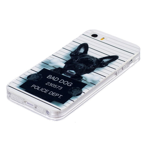 iPhone SE / 5 / 5s Fleksibel TPU Cover - Bad Dog