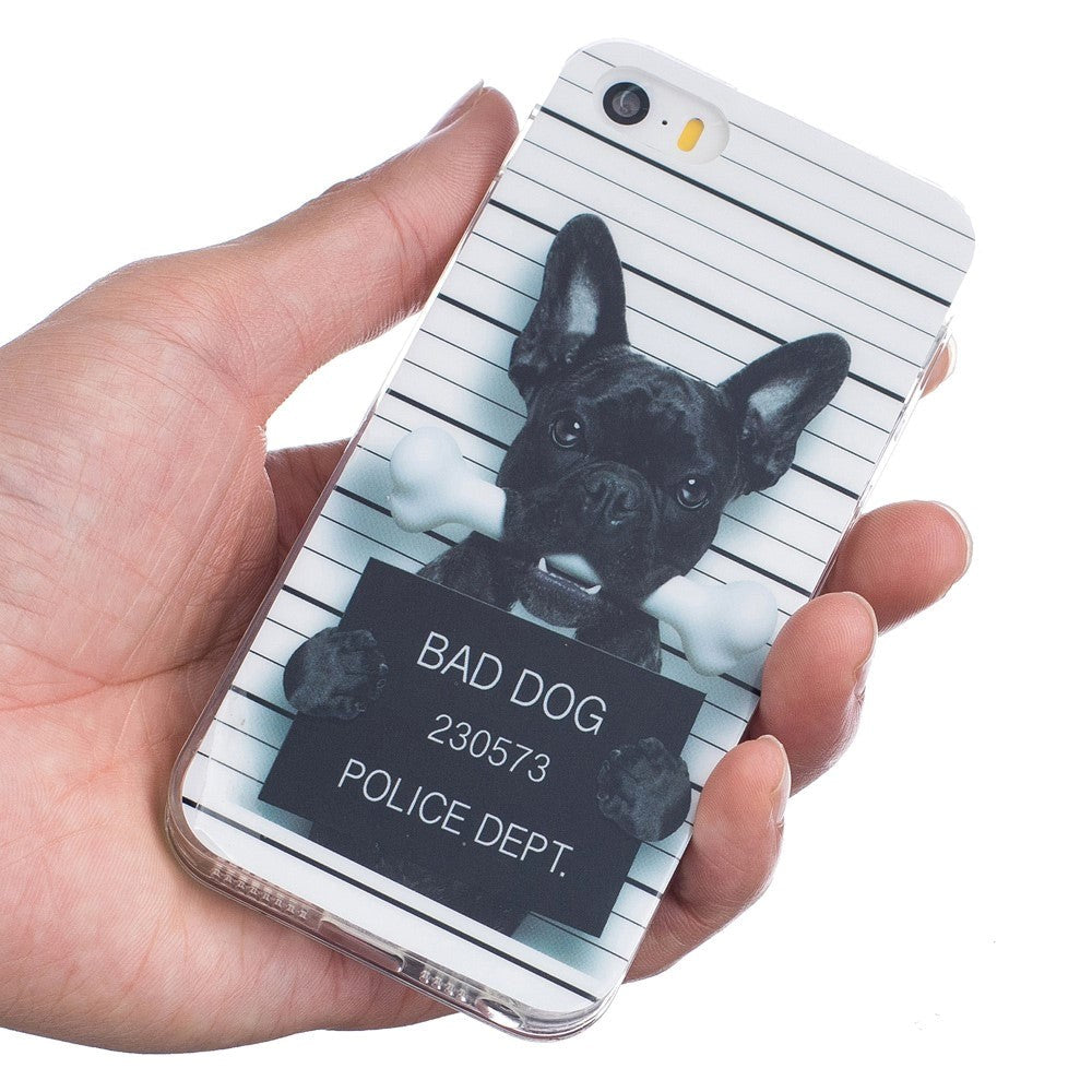 iPhone SE / 5 / 5s Fleksibel TPU Cover - Bad Dog