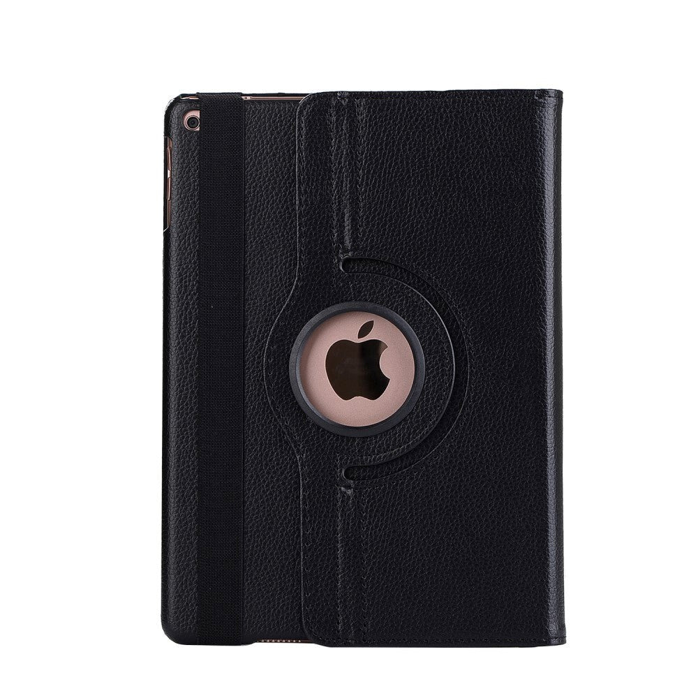 Apple iPad 9.7 2017/2018 PU Læder Rotating Cover m. Stand - Sort