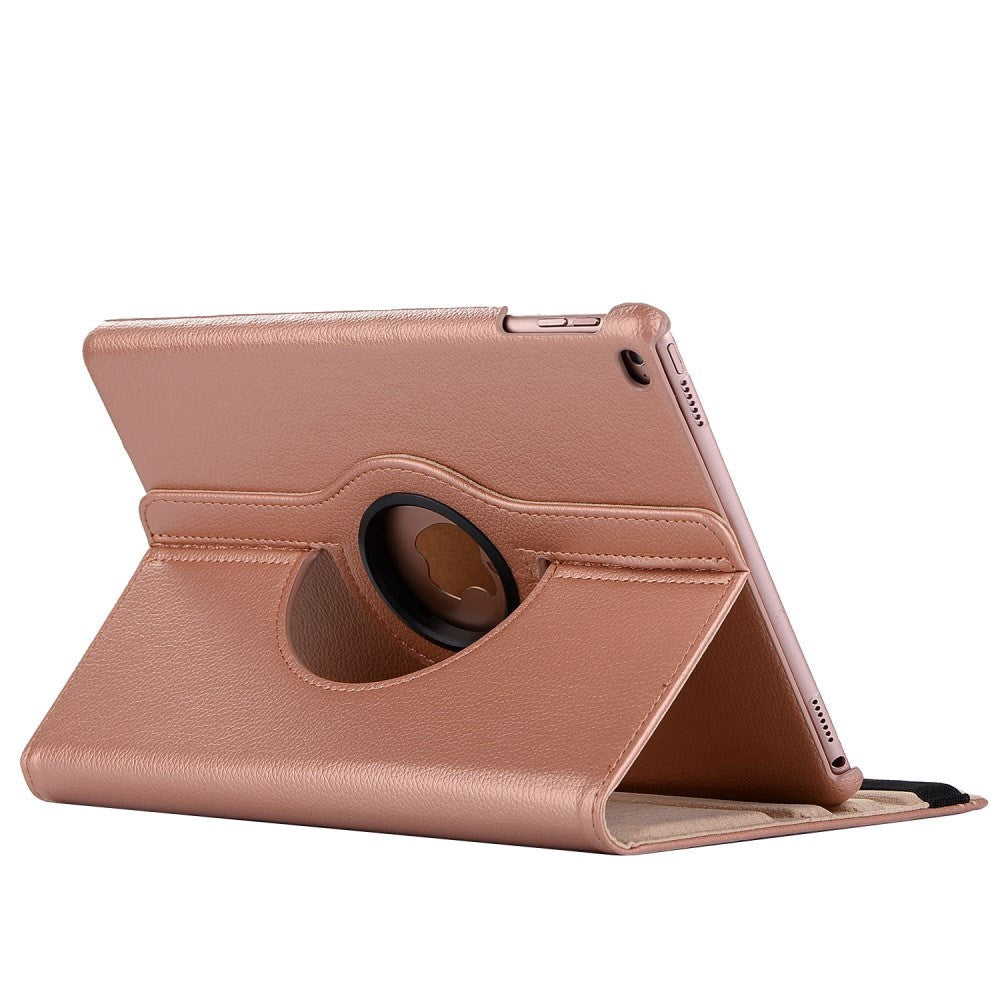 iPad (2018) / iPad (2017) Læder Etui m. 360 Graders Ståfunktion Rose Gold