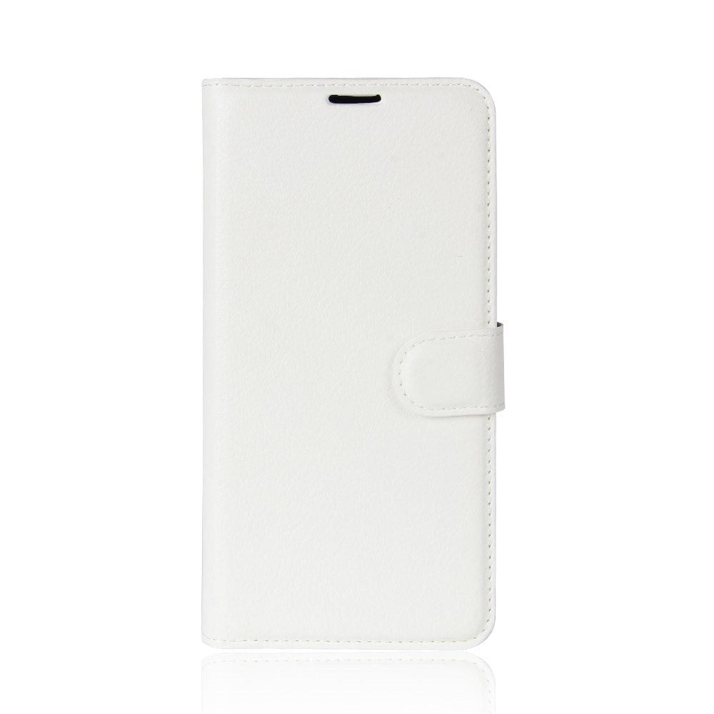 Apple iPhone X/XS Litchi Flip Cover m. Kortholder - Hvid