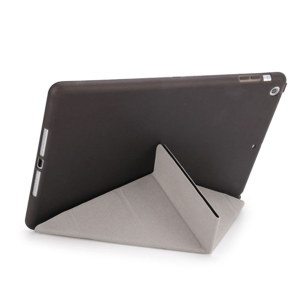 iPad (2018) / iPad (2017) Cover - Fleksibelt Origami Cover - Sort