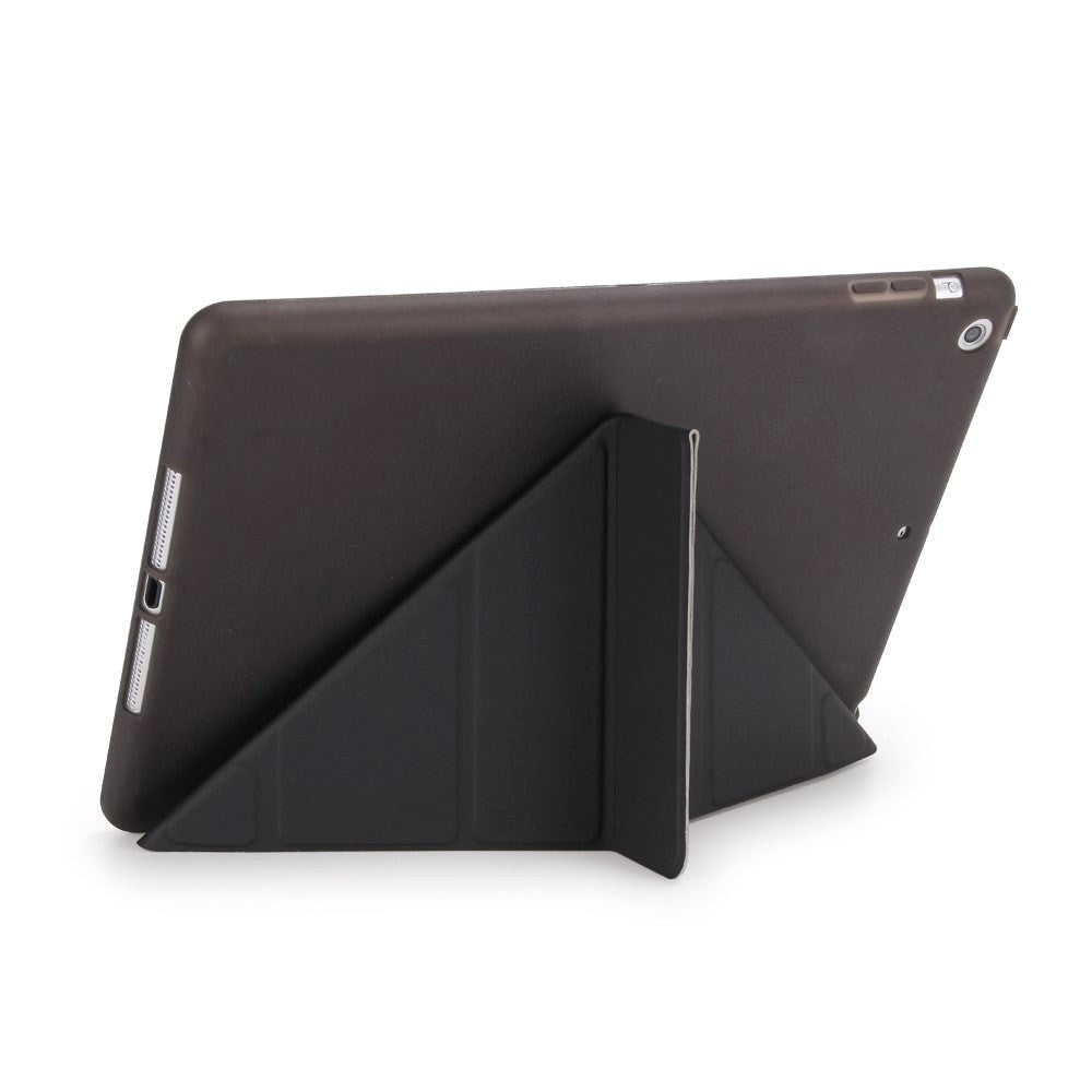 iPad (2018) / iPad (2017) Cover - Fleksibelt Origami Cover - Sort