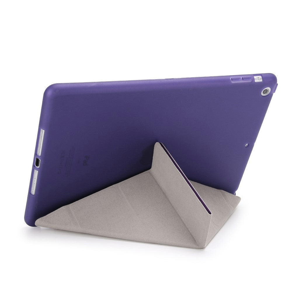 iPad (2018) / iPad (2017) Cover - Fleksibelt Origami Cover - Lilla