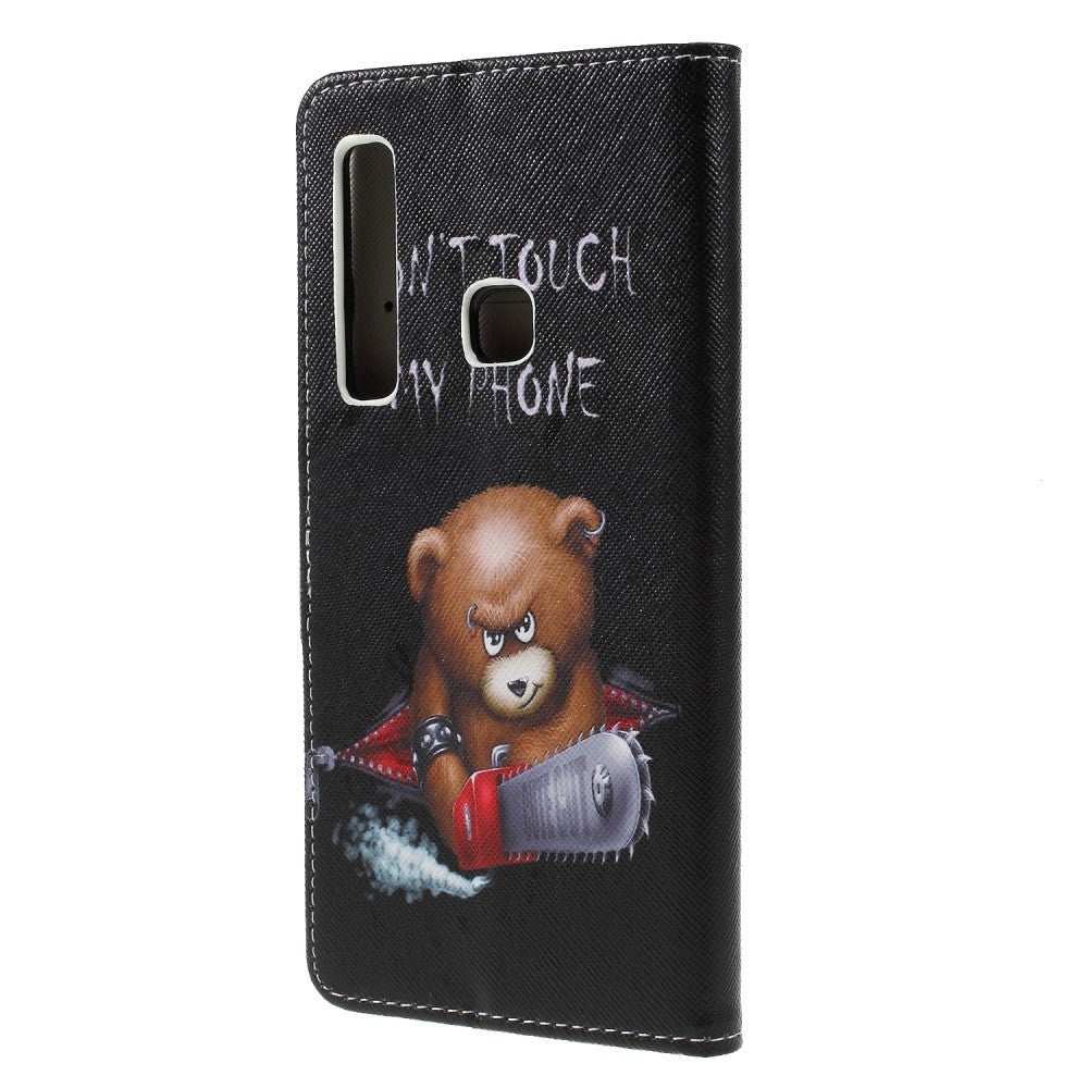 Samsung Galaxy A9 (2018) Læder Cover m. Pung Angry Bear