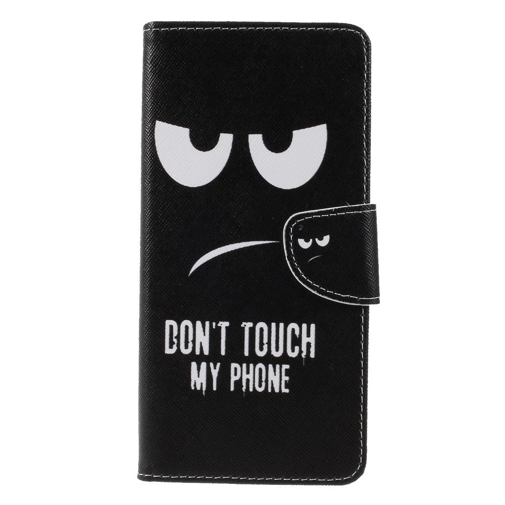 Samsung Galaxy A9 (2018) Læder Cover m. Pung "Don't Touch My Phone"