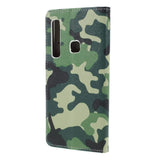 Samsung Galaxy A9 (2018) Læder Cover m. Pung Camouflage