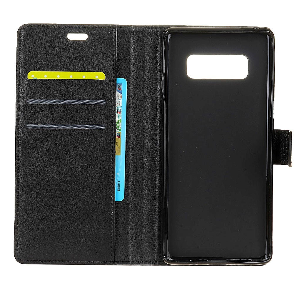 Samsung Galaxy S10e PU Læder Flip Cover m. Kortholder - Sort