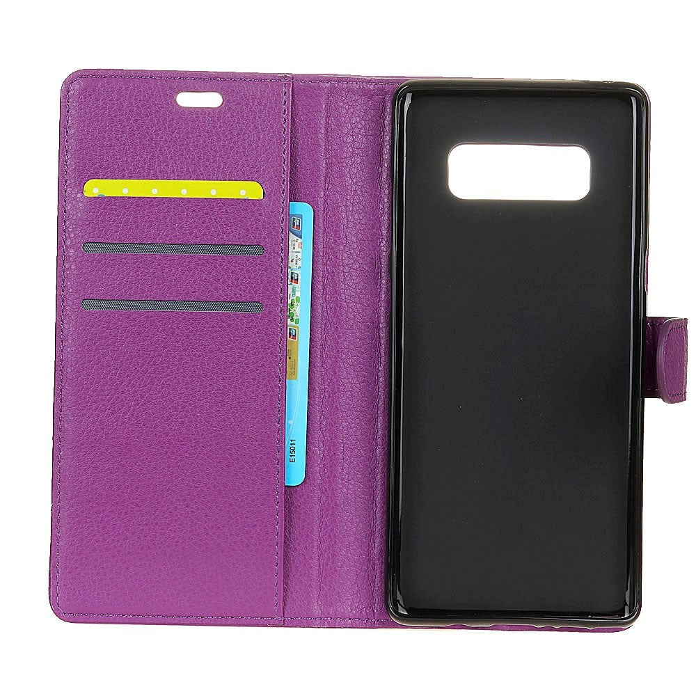 Samsung Galaxy S10e PU Læder Flip Cover m. Kortholder - Lilla