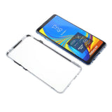 Samsung Galaxy A9 (2018) Magnetisk Cover m. Glasbagside - Hvid